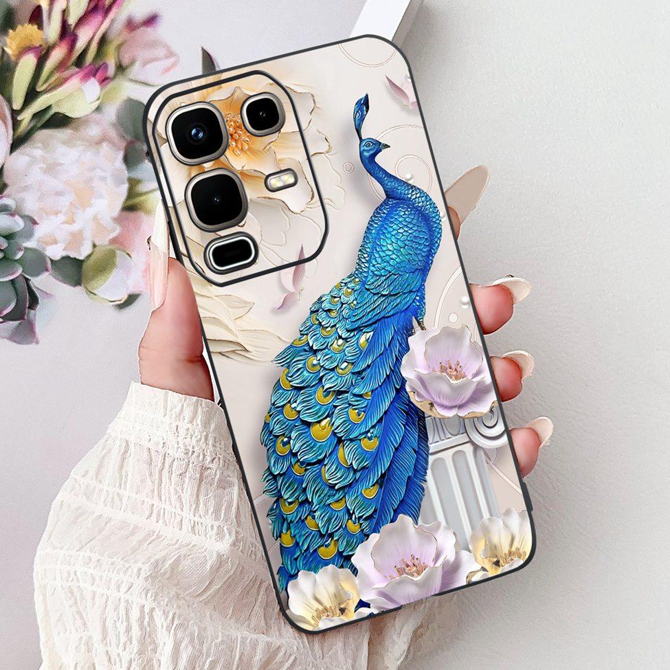 Per Infinix Note 50s X6870 Cover Posteriore Per Infinix Note 50s 5G Custodia Silicone Moda Lusso Fiori Gatto Carino Dipinto Divertente Paraurti