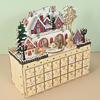 Traditional Wood Advent Calendar Cabinet with 24 Miniature Drawers Box For Christmas Surprise Planning