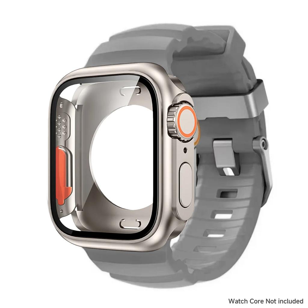 Case+Silicone Strap For Apple Watch S11 S10 46mm SE3/2/1 Change to Ultra PC Cover For iWatch Series 9 8 7 45mm Series 6 5 4 44mm