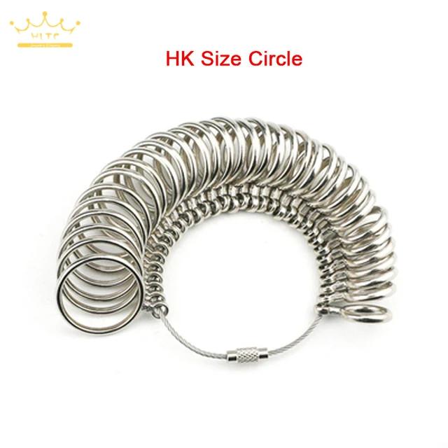 Professional Jewelry Tools Ring Gauge Mandrel Stick Finger Ruler Ring Sizer Measuring HK Size DIY Jewelry Size Sets Metal