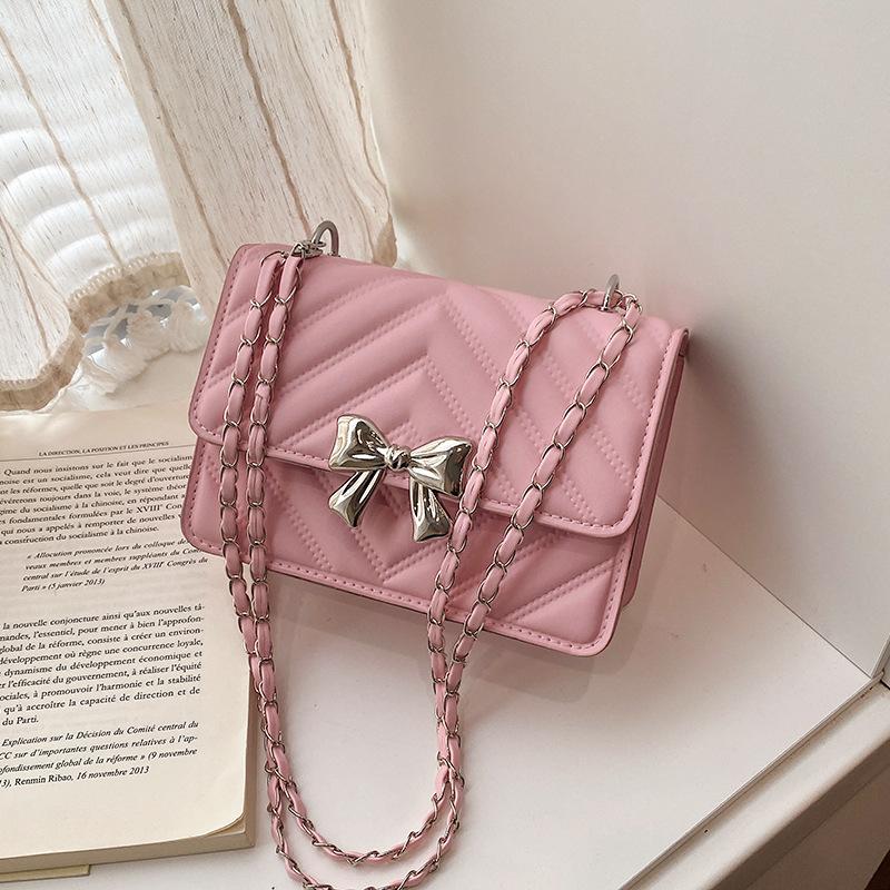 Women Luxury Fashion Versatile Chain Shoulder Crossbody Daily Small Plaid Bag