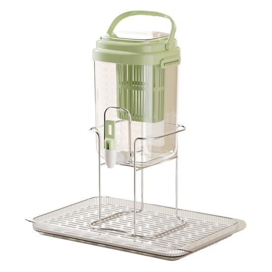Water Dispenser with Faucet BPA-Free Summer Juice Jug for Fridge 5L Leakproof Iced Tea & Fruit Infuser