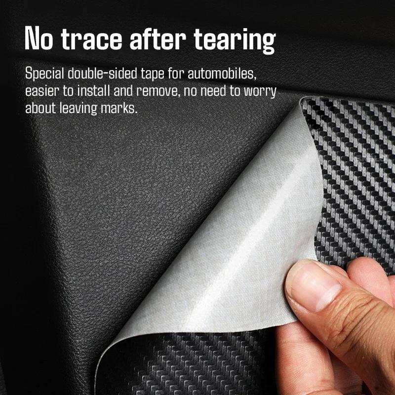 4pcs Leather Car Door Anti-Kick Pad For Toyota Highlander 2017-2021 Sill Guards Protector Mat Anti-Dirty Anti-Collision Stickers
