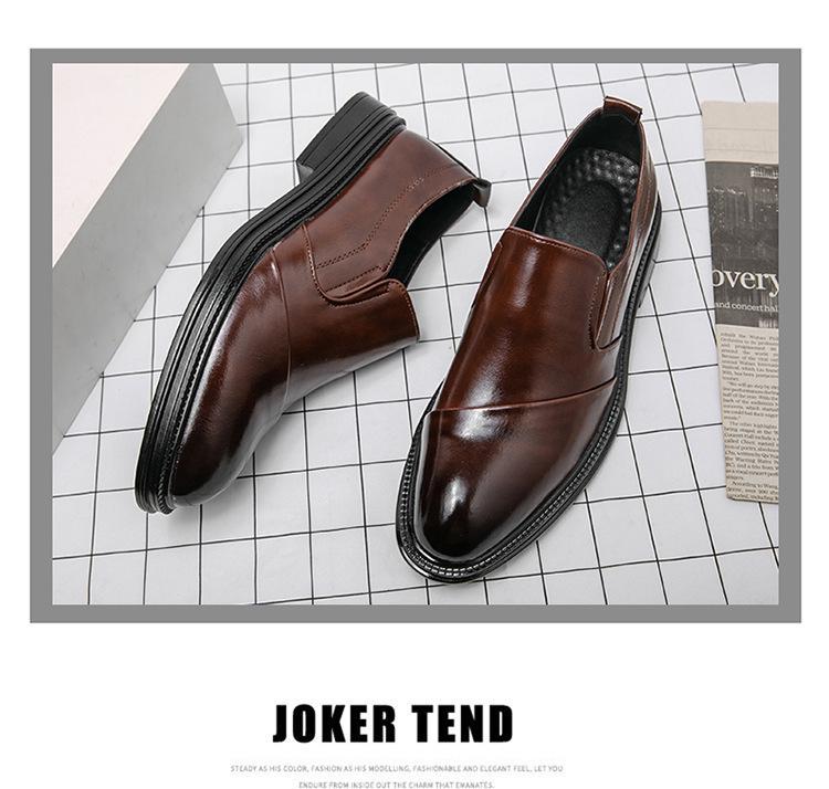 Men's Small Size Leather Shoes - British Casual, Formal, Versatile for Business, Wedding, and Groom.
