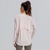 Juyitang Ice Silk Loose Fit Long-Sleeve Yoga Top with Round Neck