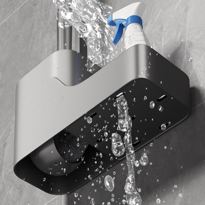 Wall-mounted Toilet Brush Home Set No Drilling Required Bathroom Toilet Brush Long Handle Cleaning Brush Gap-finding Tool