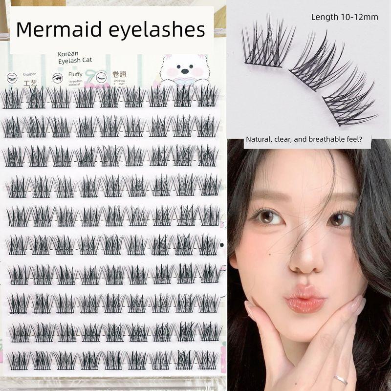 

Xu Yan s Natural-Looking White Eyelashes! Glue-Free Black-Brown False Eyelashes for Grafting, Clear and Natural, Soft and Misty, Elegant Eyelashes [Non-Glue-Free] Mermaid