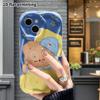 Phone Case: 2D Flat Design Suitable for iPhone 18 17 16 15 14 13 Pro Protective Case, Little Bear Sleeping Under the Moon, Perfect Christmas and Hallo
