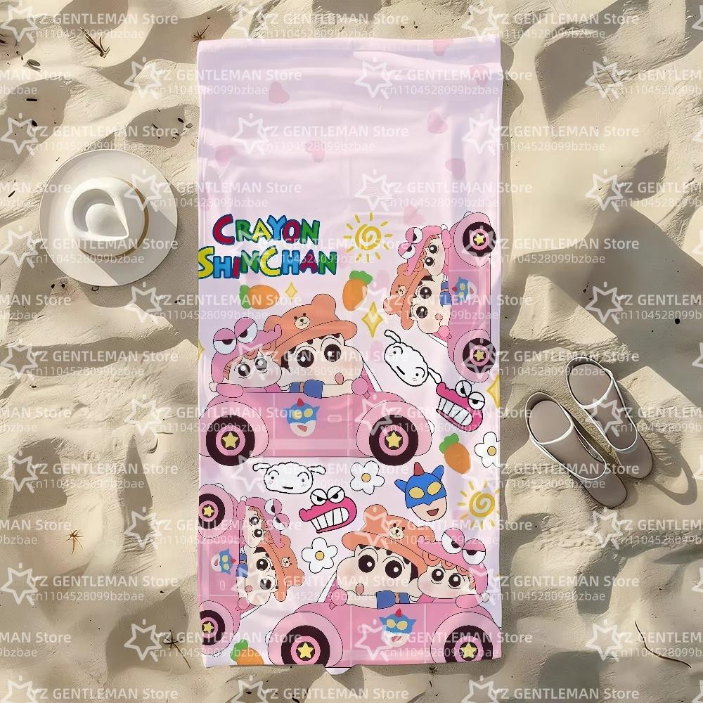 Cartoon C-Crayon S-Shin-chan-S Design Print Towel For Swim Yoga Gym Quick Drying Soft and skin-friendly Beach Towels All-Season