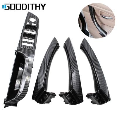 Couvercle de poignée de porte de passager en Fiber de carbone, panneau principal intérieur E90 E91, pour BMW série 3 316i 318 320i 325i 328i