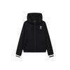 Solid Color Casual Knit Hoodie Women Outerwear Black F11W229501F-BK