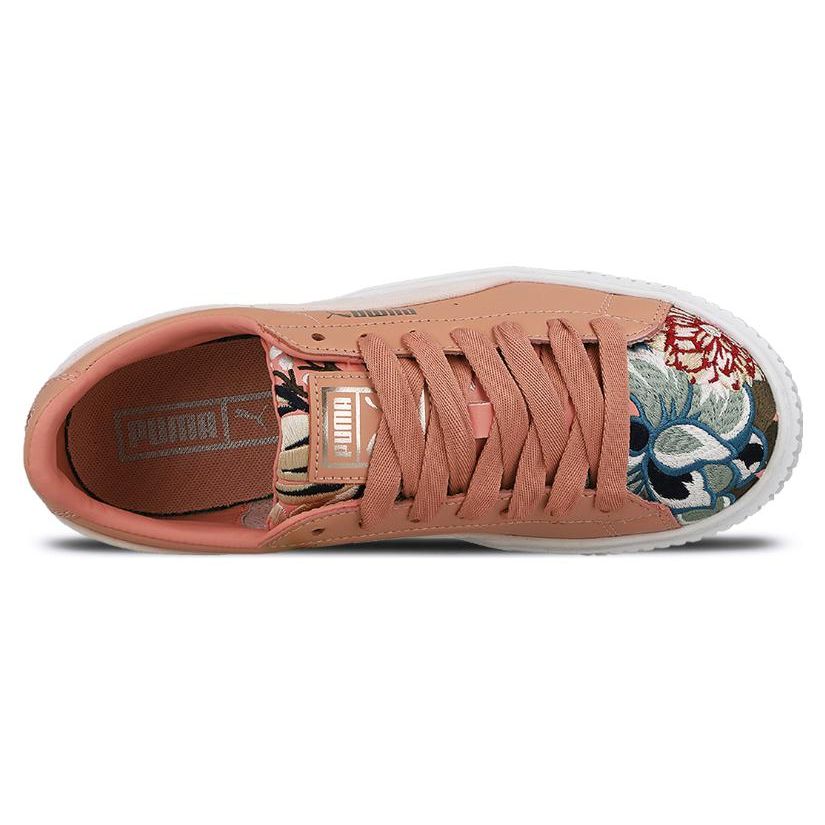 Puma Platform Hyper Emb Floral Embroidery Low-Top Sneakers Unisex sneakers Pink 366123-02