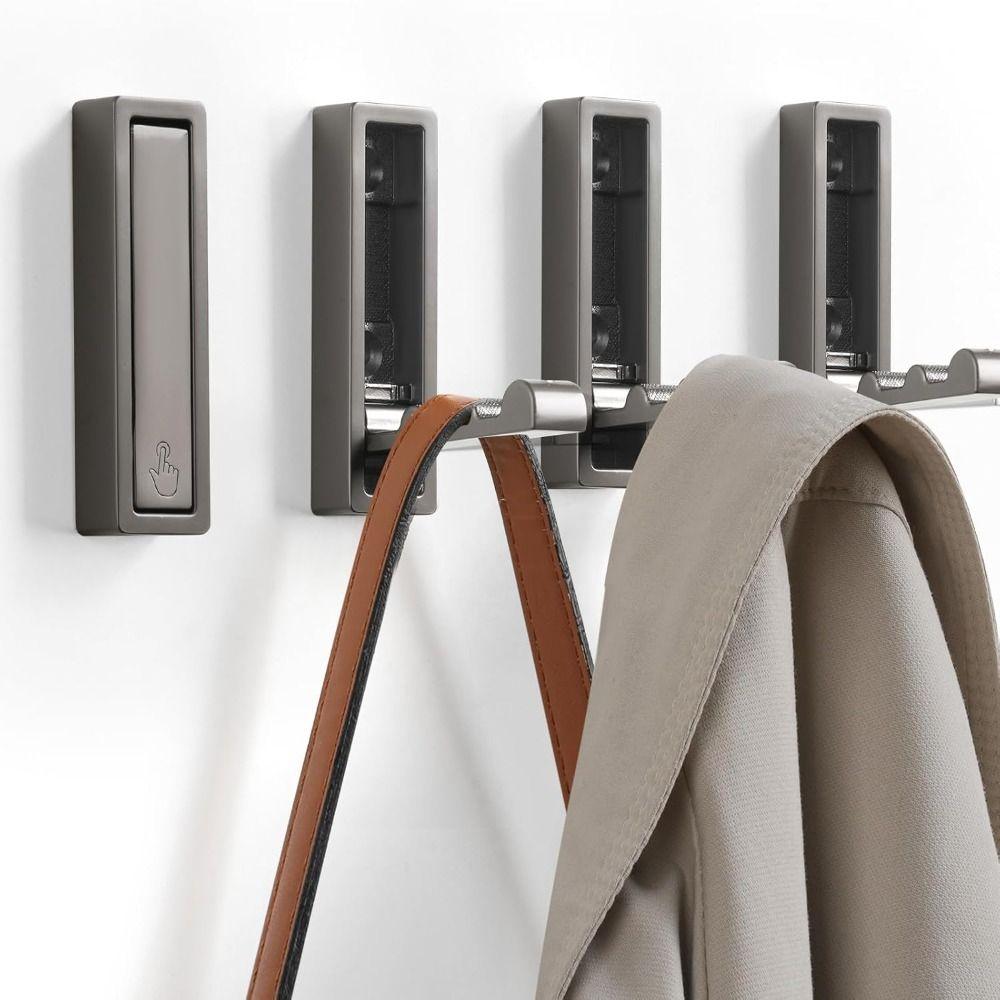 Zinc Alloy Folding Wall Hook Wall Mounted Durable Foldable Coat Hooks Easy to Install Heavy Duty Fold Up Hooks