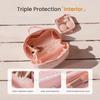 Girls Travel Makeup Pouch Open Flat Small Cosmetic Pockets Lightweight Bath Toiletry Bag Fashion Waterproof Storage Organizer