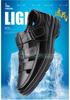 Prince Casual Genuine Leather Sandals for Men - Breathable, Non-Slip, Large Size 48, Ideal for Spring, Autumn, Summer Work.
