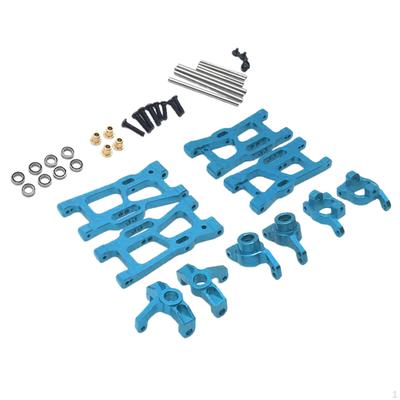 Metal Front/Rear Swing & Steering Hub Parts Kit /12 1:14 RC Car Replacements - Blue,