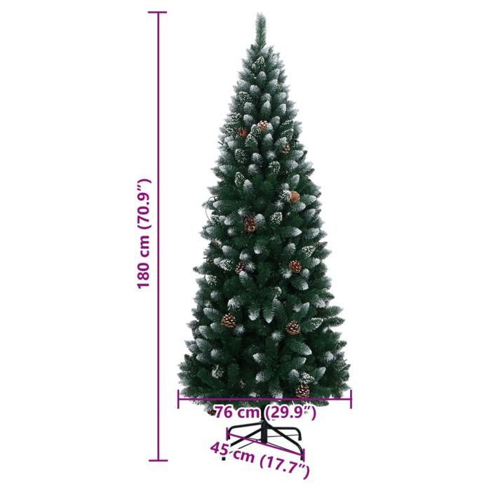 VidaXL Sapin de Noël artificiel 300 LED 180 cm, arbre de Noël, sapin de Noël réaliste, ornement de Noël, faux sapin de Noël, 3315750