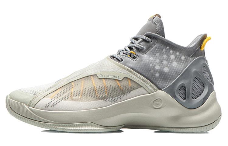 Li Ning Cicada Wing Износостойкие Дышащие Средние Баскетбольные Кроссовки Мужские Желто-Серые ABAR081-5 39