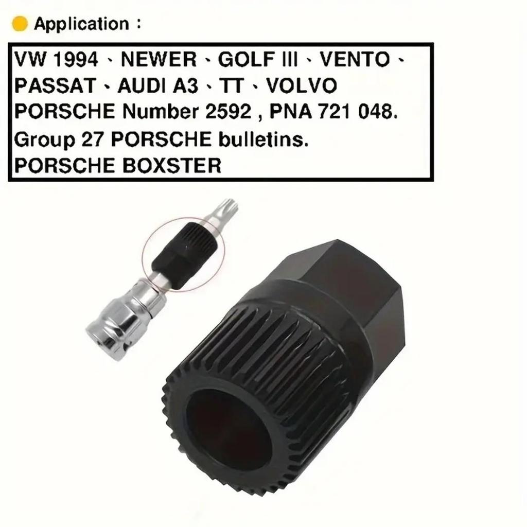 33 Teeth Hexagon Generator Pulley Removal Tool Alternator Clutch Free Wheel Pulley Disassembly Tool Accessories