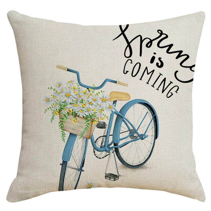 Spring Pillow Case Sofa Waist Pillow Case Garland Truck Light Luxury Home Office Pillow Pillow Case