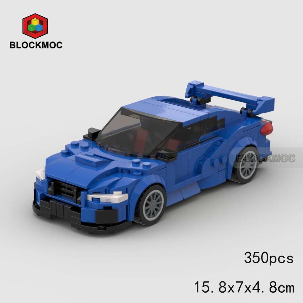MOC Bricks Blue BRZ STi WRX K508 22b Sti Racing Sports Car Racer Building Blocks Creative Garage Toys for Boy