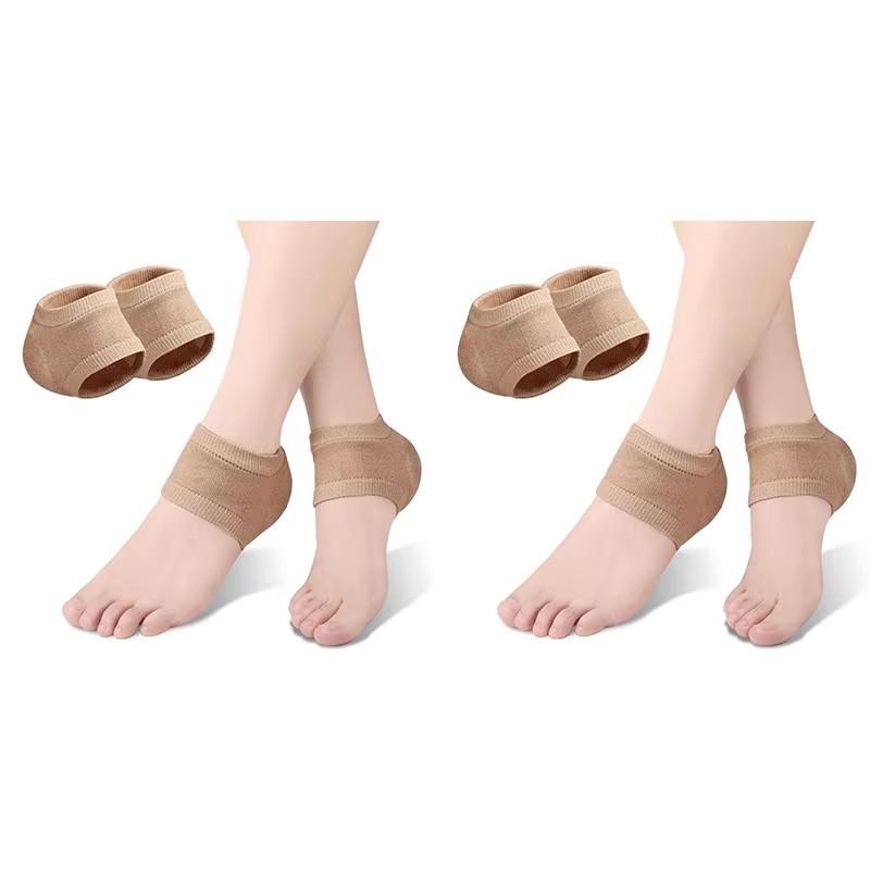 Silicone Protector Sleeve Heel Pads Heel Cups Plantar Fasciitis Support Feet Care Skin Repair Cushion Half-yard Gel Heel