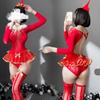 Sultry Christmas & Halloween Lingerie Set: Sheer Mesh Stockings