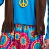 Men's 60s 70s Hippy Costume Psychedelic Suit Fancy Dress Love Peace Costume with Flares