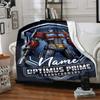 Love Transformers (11) Personalized Text Blanket Lightweight Personalized Blanket Durable Comfort Versatile for Nap Bed Office Home Decor