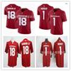 Arizona Cardinals NFL Football Trikot 18 Watt 1 Murray Gestickt Baumwollmischung Unisex Erwachsene Sportbekleidung