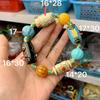 Tibetan Style Enamel Beaded Bracelet, Multicolor Vintage Gold-Plated Ethnic Jewelry,Handmade Enamel Charm Bracelet