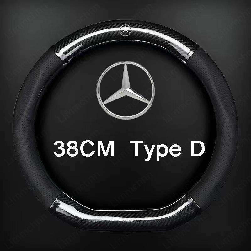 Car Steering Wheel Cover For Mercedes Benz AMG W203 W206 W220 W205 W211 W212 W201 W210 W108 GLA GLK Car Decoration Accessories