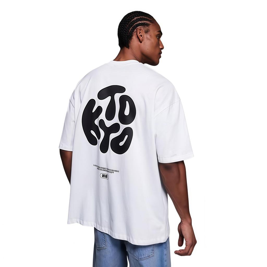 Men's Summer Casual TOYO Graphic Print T-Shirt Loose Running Quick-Dry Sports T Shirts Cool Boy Streetwear Short Sleeve Tee