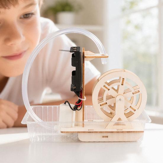 Yousheng DIY Water Wheel Model, Handmade Water Wheel Craft, Water Wheel Building Educational STEM Toy, Physics Teaching Aid for