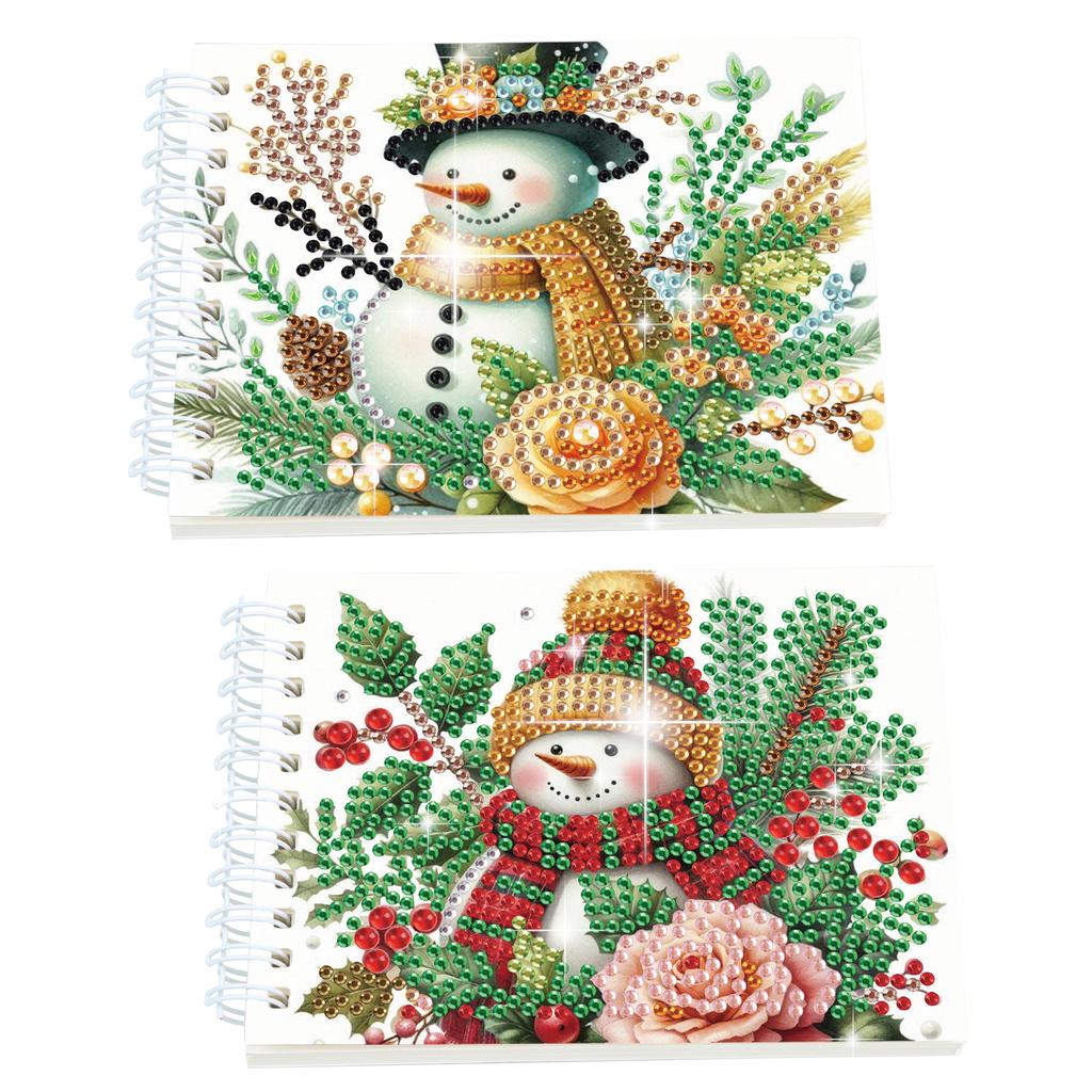2 Pack Flower Animal DIY Diamond Painting Journals Notebooks Special Shaped Diamond Art Diary Book Christmas Gift for Adults