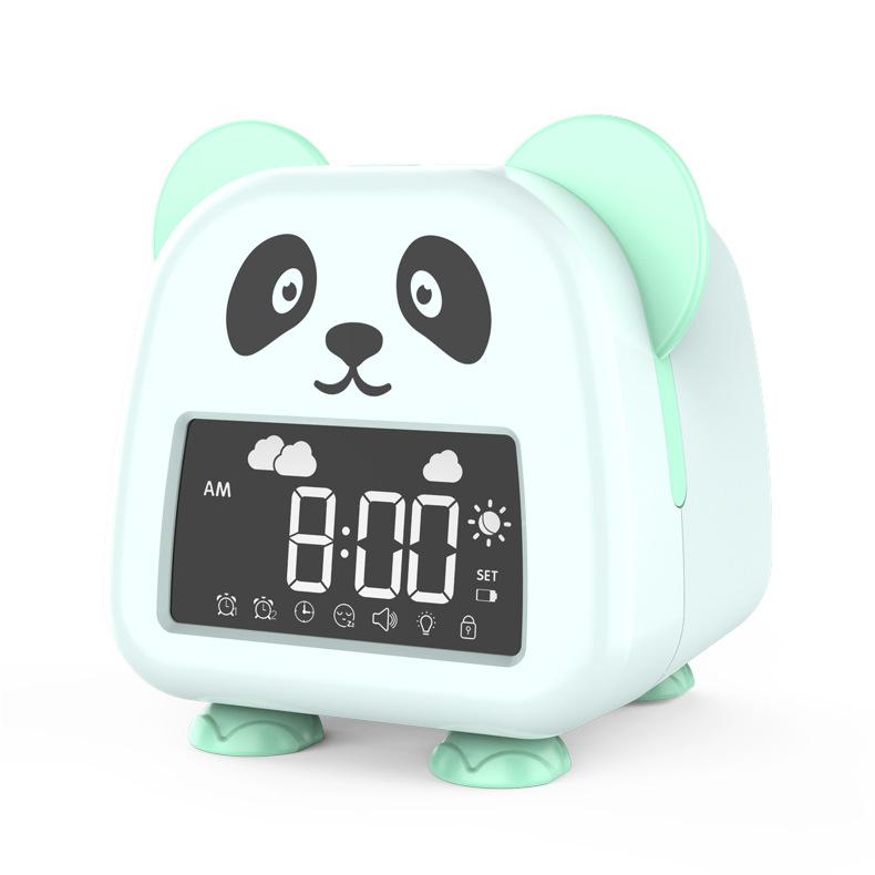 New Student Mini Charging Children's Alarm Clock Boy Learning Cartoon Animal Panda Mute Small Alarm Clock