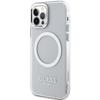 Guess Guhmp12Mhtrms Iphone 12/12 Pro 6.1 Srebrny/Silver Hard Case Metal Outline Magsafe
