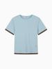 HANGTEN Women'S Regular Fit Layered Short Sleeve T-Shirt_292(10570-131-414-69)