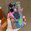 Cartoon Fire Balloon Pattern Case Xiaomi 14T 13T 11T Pro Leather Texture Silicone Cover Funda For Redmi Note 14 13 Pro 4G 5G 12 11