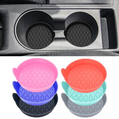 2pcs/set Car Coaster, For Cup Holder, Silicone Universal Car Coaster, 4 Colors Available