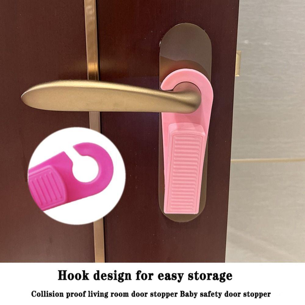2PCS Doorstops Door Stopper Rubber Hook Door Block Wind resistant Door Stop  Floor