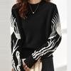 Thickened Sweater Women's Autumn and Winter Round-neck Casual Knitted Sweater Loose Short Pullover