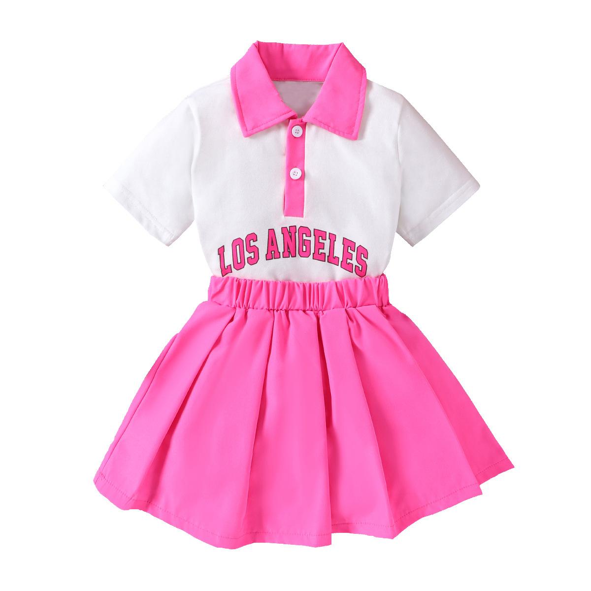 

Модный костюм для девочек, весенне-летний детский повседневный топ с лацканами + плиссированная юбка 6Y белый