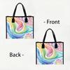 Colorful Swirl Print Casual Tote Bag