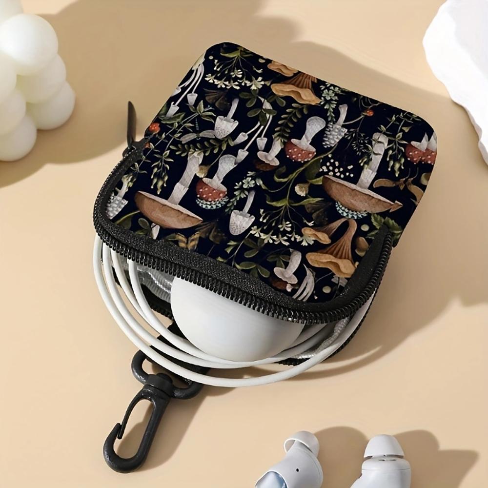 1pc, Ideal Choice for Mushroom Patterned Large Capacity Coin Wallets, Digital Printed Coin Wallets, Storage Bags, and Gifts