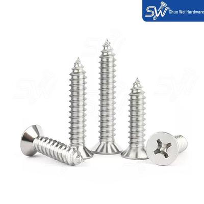 201 Stainless Steel Cross Countersunk Head Self-Tapping Wood Screws