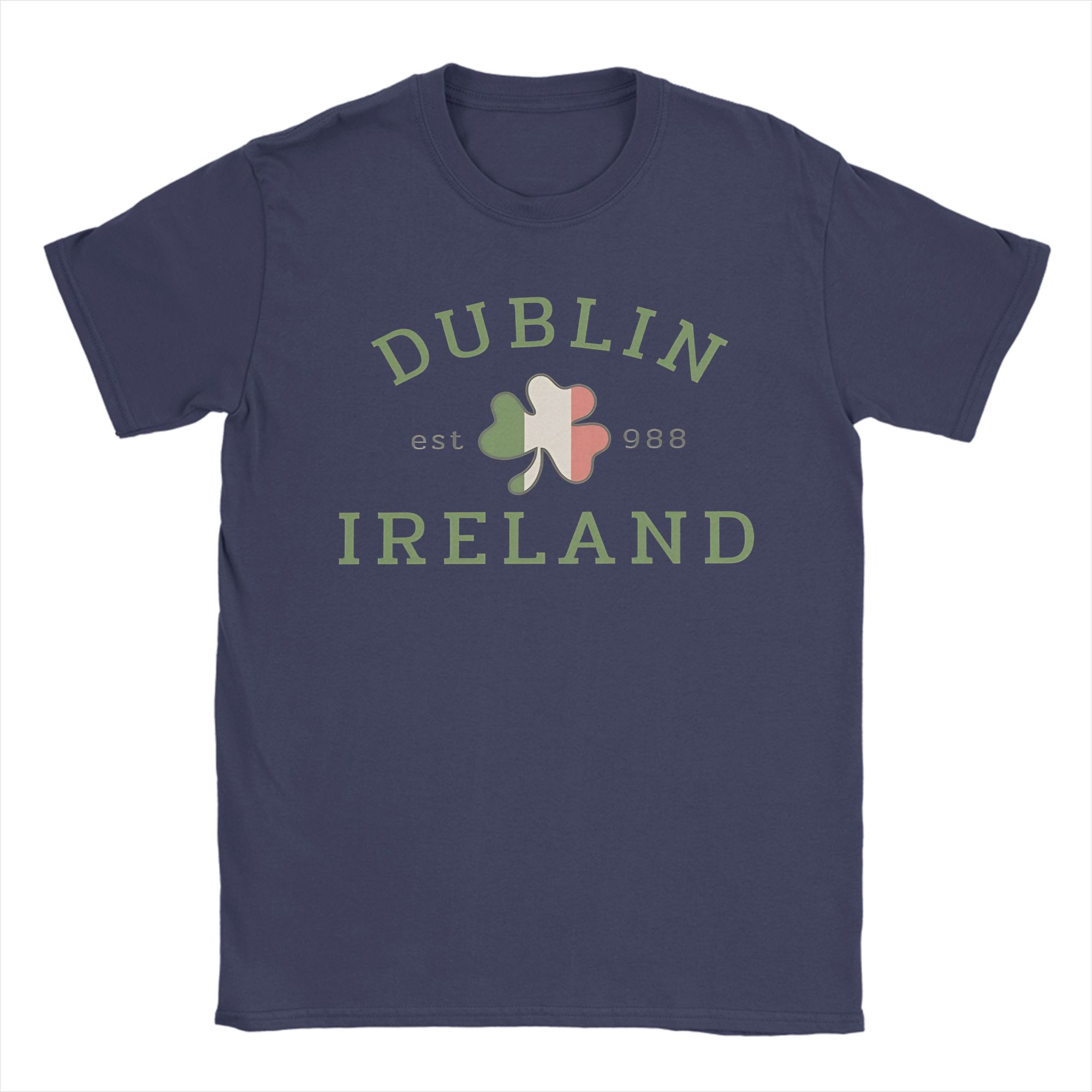 

Dublin Ireland with Tricolour Love Heart T Shirt Summer Leisure T Shirts Mens Cotton O Neck Plus Size 5XL Tees Short Sleeve Tops 4XL