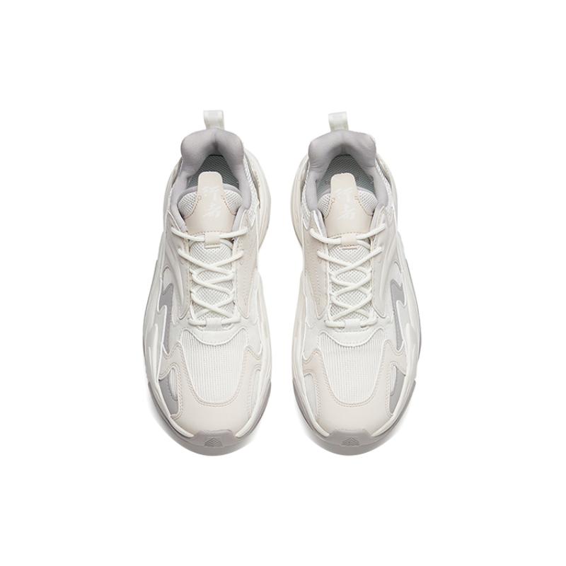 Anta Walker 3.0 Casual Shoes Women's Low Top Ivory White/Mud Gray/Night Mist Gray Sneakers 122238881-1