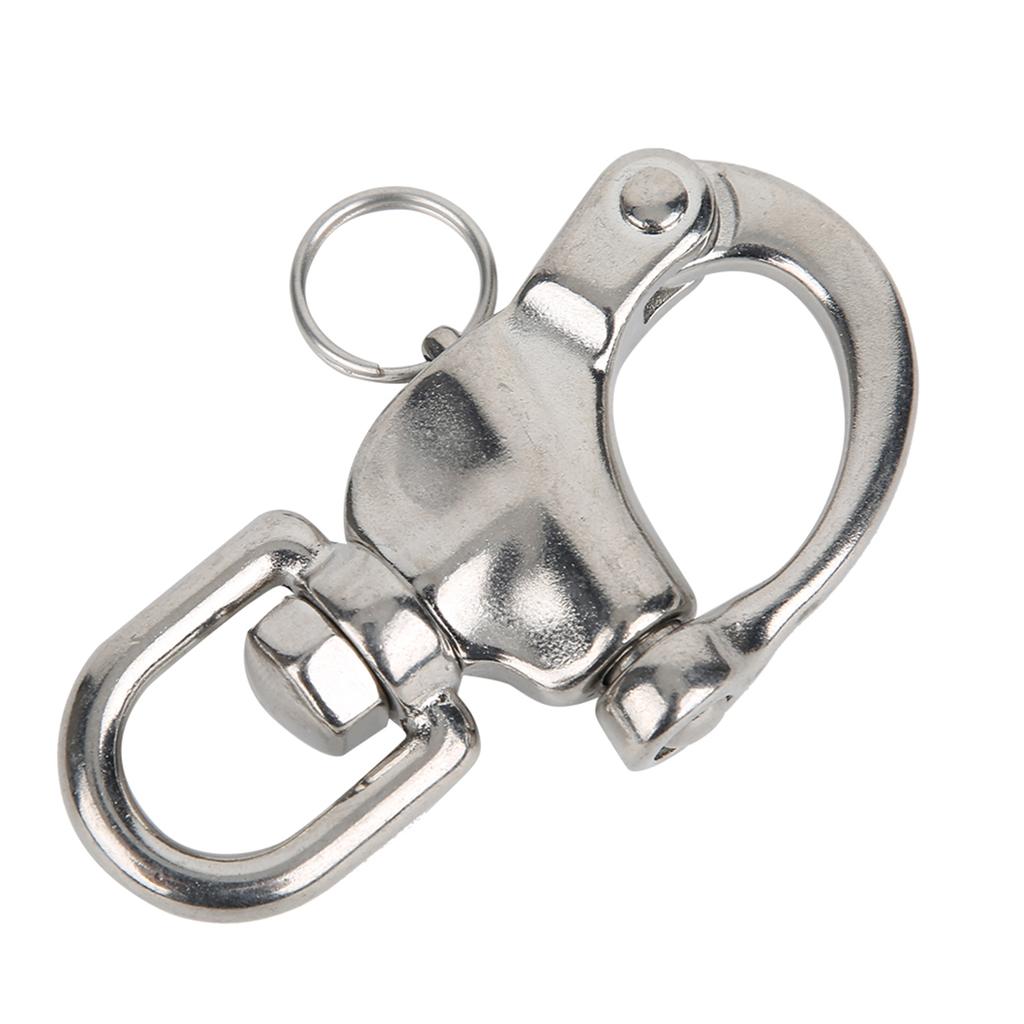 Mountaineering Rock Climbing Shackle 316 Stainless Steel Rotation Quick Connect Snap Hook12x70mm
