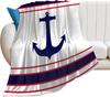 Nautical Anchor Blanket Gift for Boaters Sailors Birthday Christmas Sea Ocean Theme Throw Blanket for Couch Bed Sofa Chair Dorm